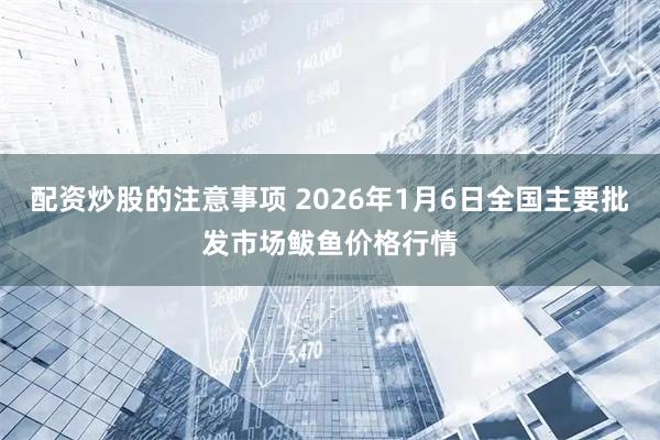 配资炒股的注意事项 2026年1月6日全国主要批发市场鲅鱼价格行情